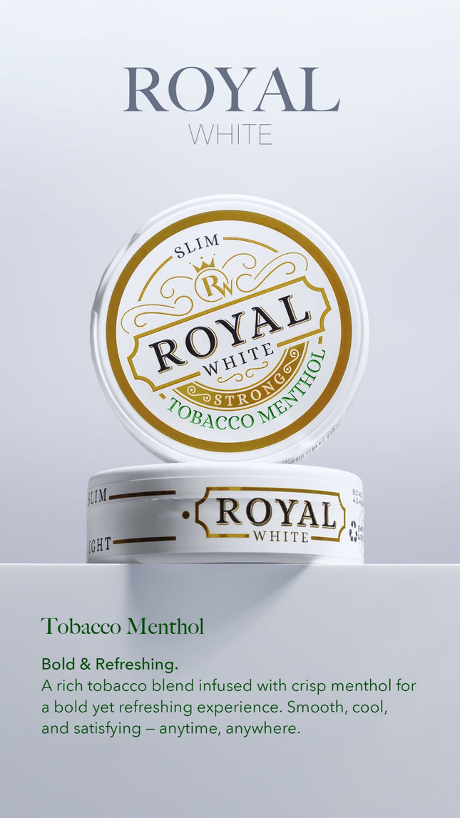 ROYAL WHITE Tobacco Menthol Strong (8.3 MG/POUCH)