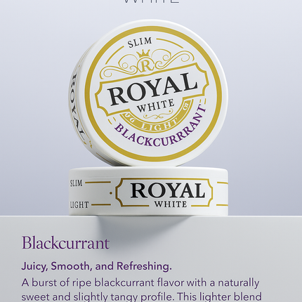 ROYAL WHITE Blackcurrant Strong (8.3 MG/POUCH)