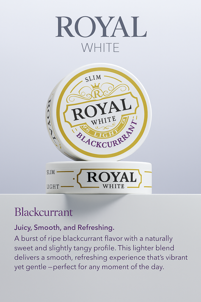 ROYAL WHITE Blackcurrant Strong (8.3 MG/POUCH)